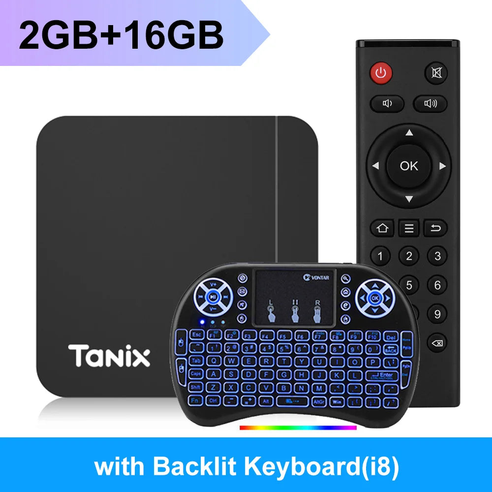 Tanix W2 Smart TV Box Android 11 Amlogic S905W2 with 2GB 16GB Support H.265 AV1 Dual Wifi HDR 10+ Media Player Set Top Box