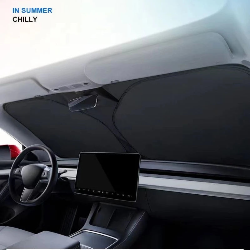 Car Front Window Sunshade Cover, Sun Shade, Windshield Visor, Windscreen Folding Auto UV Protection Styling Accessories