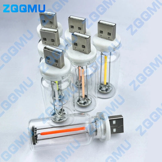 USB Touch Control LED Night Light Atmosphere Light Edison Bulb Incandescent Lamp LED Filament Light Bulb Bedroom Decoration