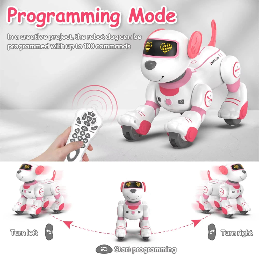 Intelligent Robot Dog, Remote Control Electronic Sing Dance Follow, Smart Interactive Stunt Music Toy, Programmable Puppy, Kid Gift