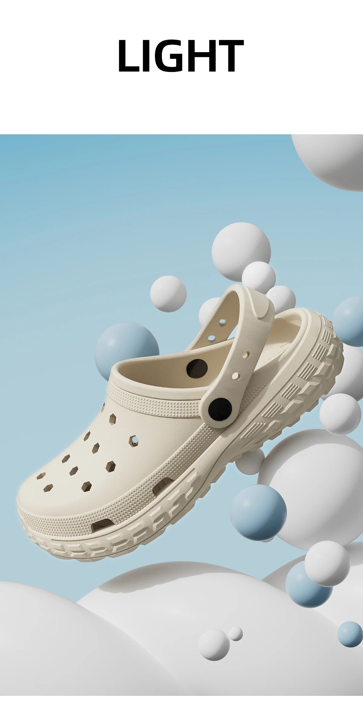 EVA Unisex Hole Shoes, Beach Thick Bottom Outdoor Slippers, Comfortable Breathable Indoor Slippers