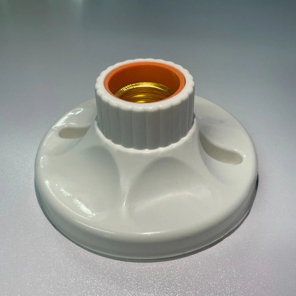 1-20Pcs, 220V E27 Screw Lamp, Stand Light Bulb Socket Holder Adapter Base, Cap Socket White Ceiling Light Lamp Bulb Fixing Base