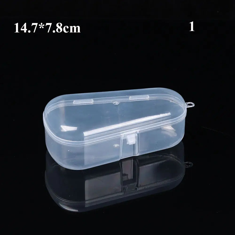 Various Shapes Plastic Transparent Storage Box, Small Items Sundries Organizer Case, Jewelry Earrings Rings Beads Container Tools