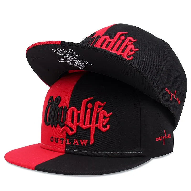 1 Pcs, Fashion Fastball CAP, Thuglife Embroidery Hiphop Baseball Cap, Snapback Hat, Adult Outdoor Casual Sun, Casual Bone Adjustable