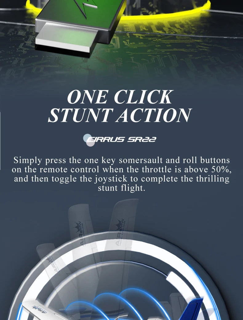 Stunt RC Glider Plane, 4CH 2.4G Remote Control, Brushless Aircraft EPP Foam Fixed Wing Airplane Model Toys for Children, QIDI580