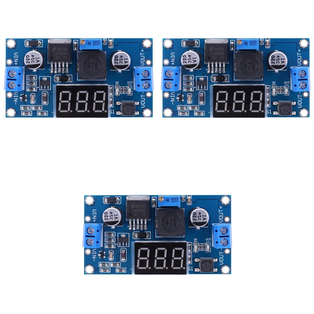 1-15 Pack, LM2596 DC-DC Adjustable Buck Converter Module, 4.75-40V to 1.25-37V Power Supply Step Down Voltage Regulator Module
