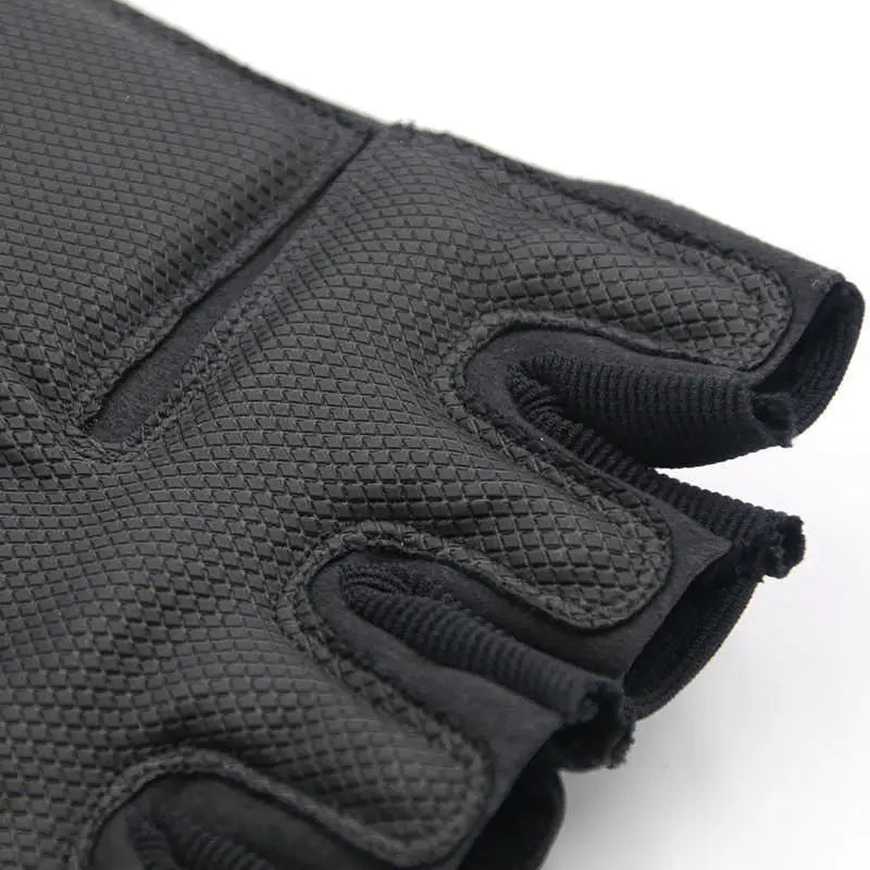 Tactical Hard Knuckle Half finger Gloves, Men's Combat Hunting Shooting Paintball Duty - Fingerless