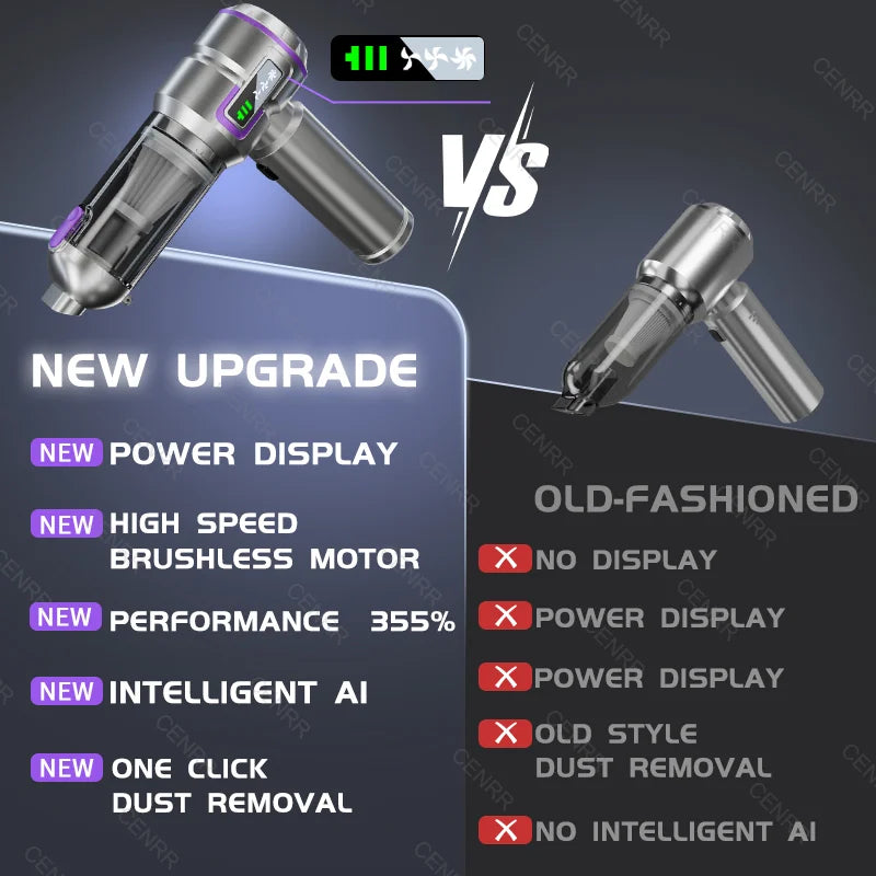 NEW Car Vacuum Cleaner, 998000PA Mini Cordless Powerful Portable Car Vacuum Cleaner for Home, Handheld Blower Car Cleaner