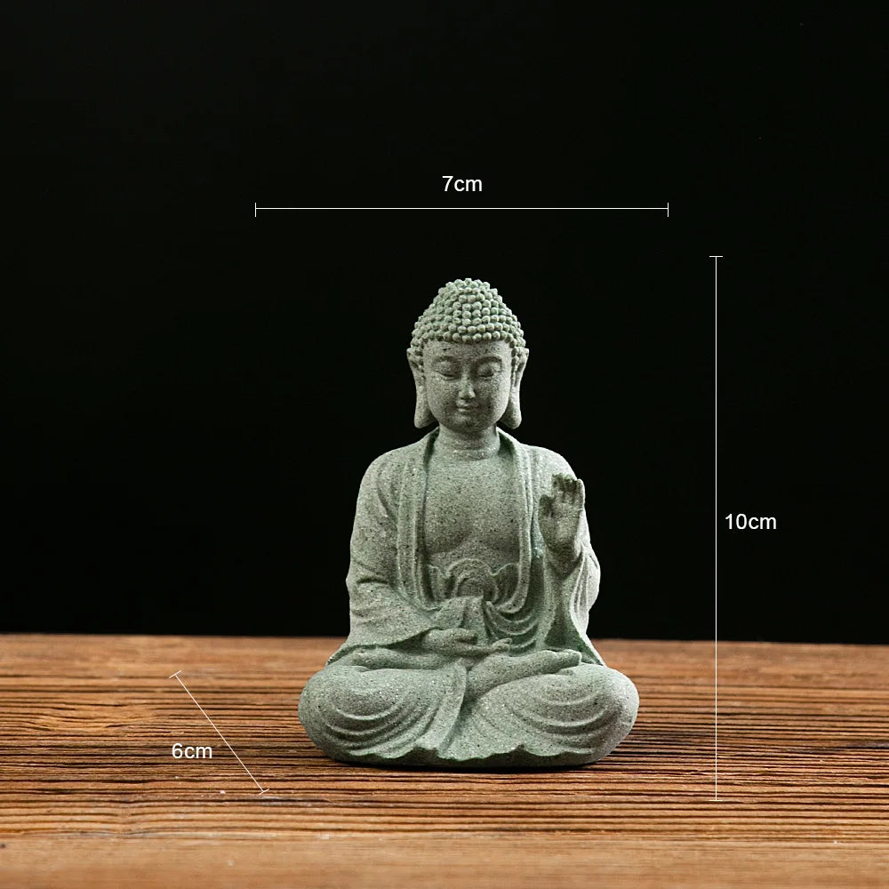 Buddha Statue, Fish Tank Decoration, Mini Buddhism Figurine Desk Topper, Tablescape Decor, Home Zen Statue