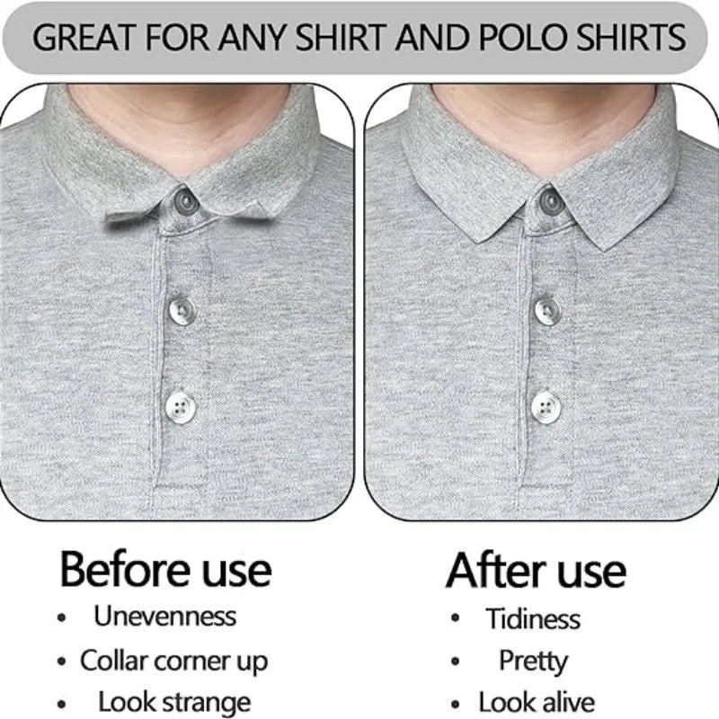Prevent Deformation Collar Stays, Stickers, Anti Roll Stand Collar Shaper, Adhesive Shaping Patch, Avoid Curl Polo Shirts Fixed Pads