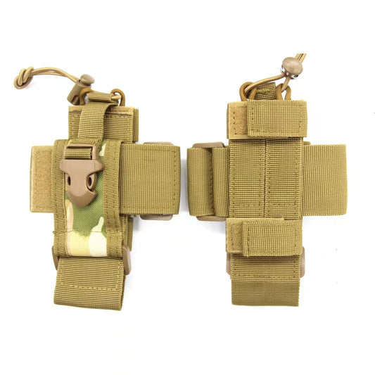 Bolsa táctica para walkie-talkie, bolsa de radio Molle, riñonera de nailon, bolsillo colgante, accesorios de caza