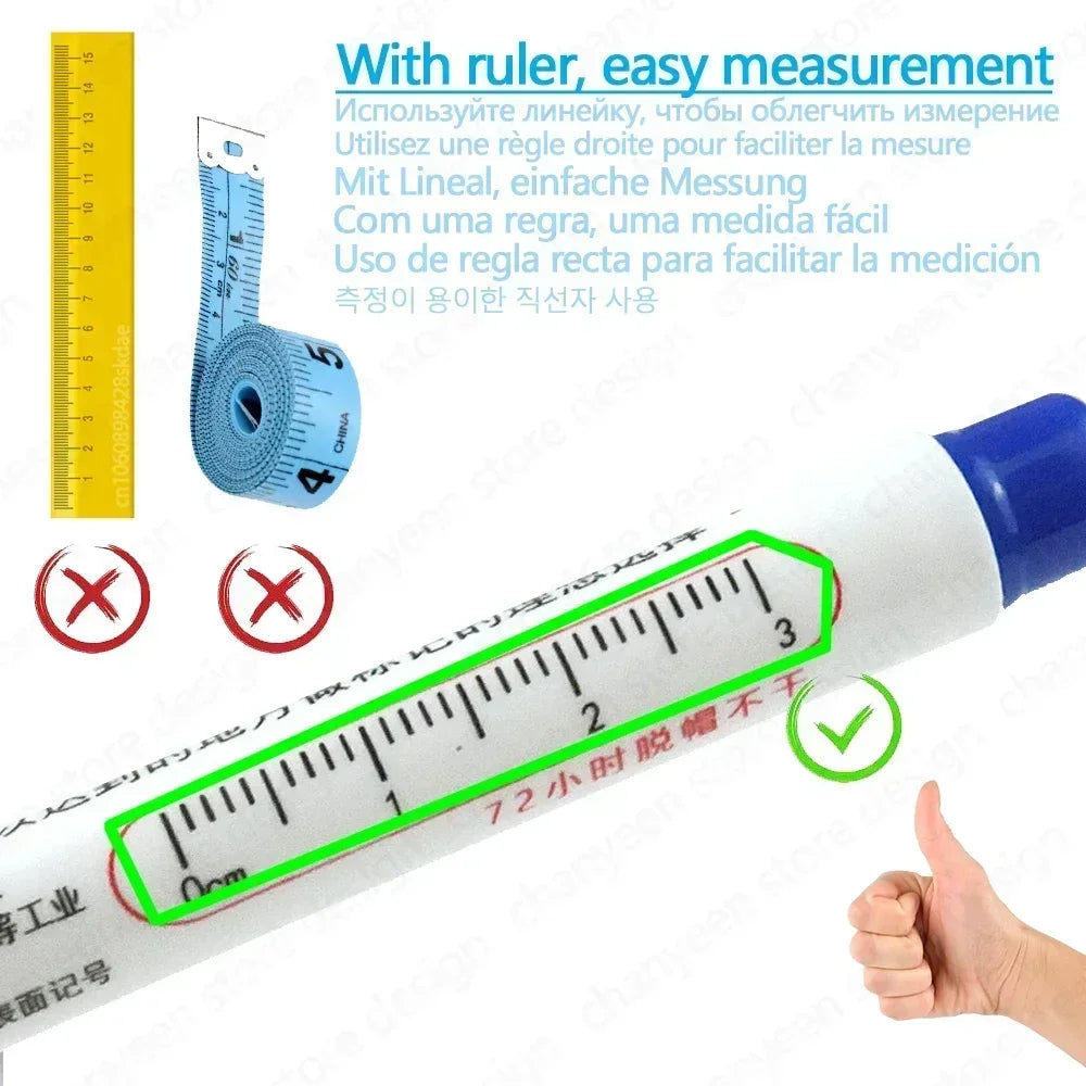 4-80Pcs, 2cm, Waterproof Long Head Markers, Deep Hole Marker Pen for Metal Carpenter, Red/ Black/ Blue/ Green Ink Woodworking Tools