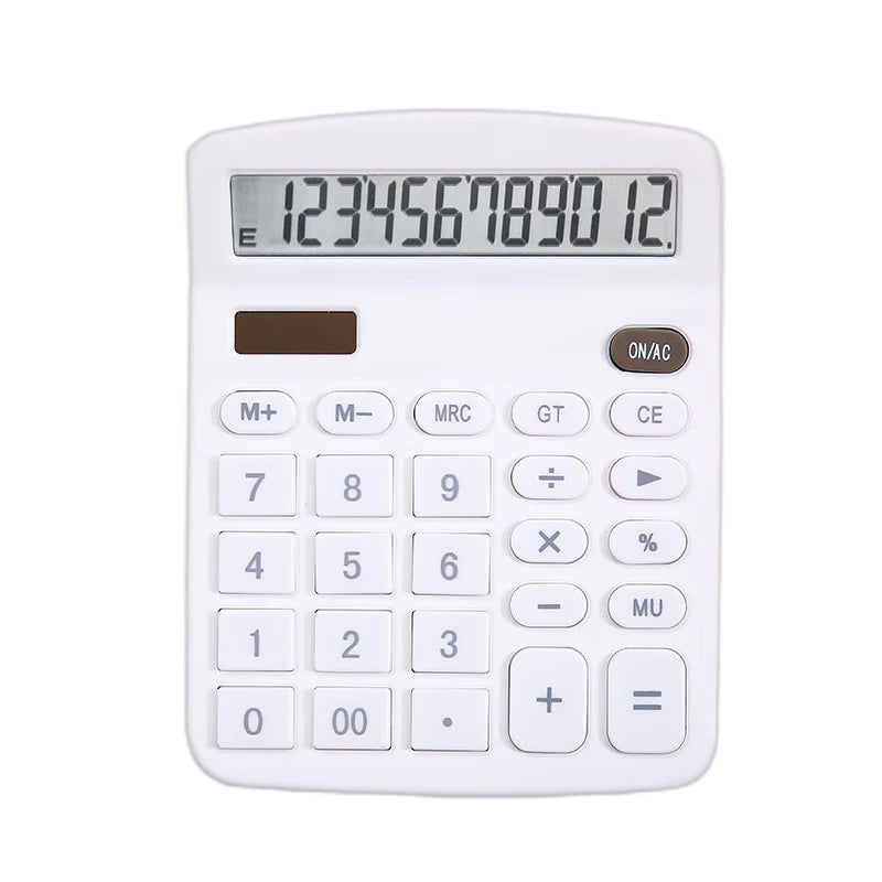 12-Digit Electronic Calculator Solar Calculator Dual Power Supply Calculator for Home Office School Financial Accounting Tools