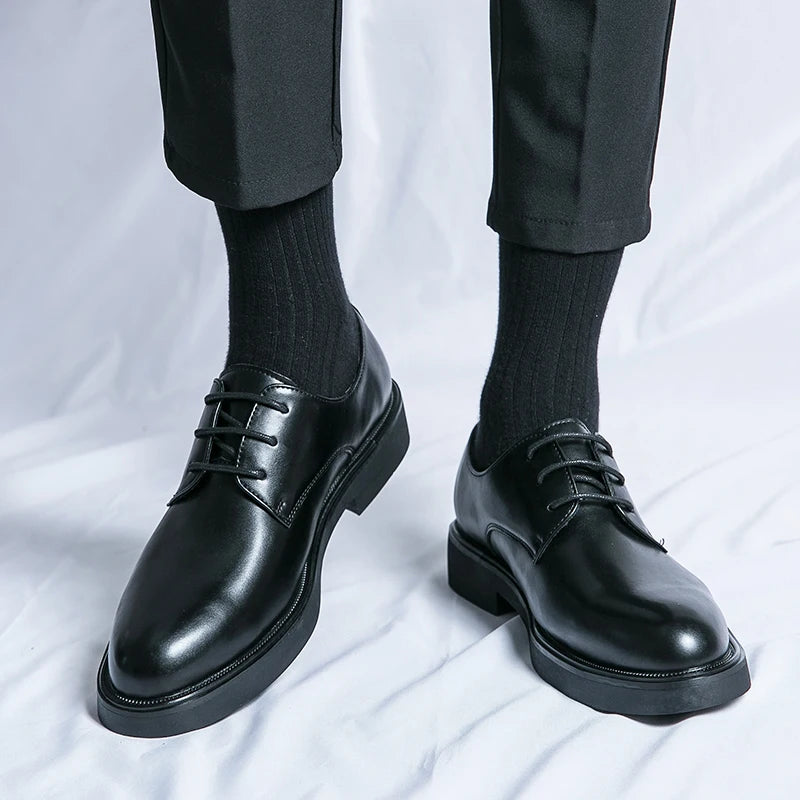 Spring Autumn Soft Sole Comfortable Casual Shoes, Men's Outdoor Hiking Travel Shoes, High End High Quality Men's Suit Dress Shoes