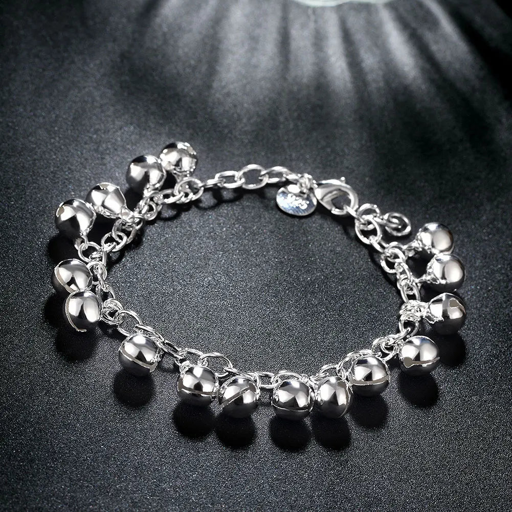 Fashion charm 925 Sterling Silver Bracelet for man woman, Twisted rope chain fine jewelry, Wedding party Christmas gift