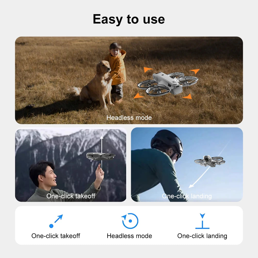 Mini Drone, Camera Drone 4K Professional Aerial 8k Dual Camera Intelligent obstacle avoidance  Brushless Quadcopter, Kid RC Toy