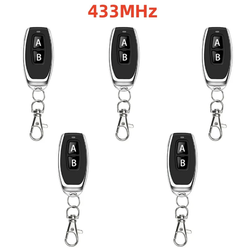 Wireless 433/315MHz RF Remote Control Copy Code 2 Buttons for Garage Door Gate Opener, Home Automation, Car Alarm