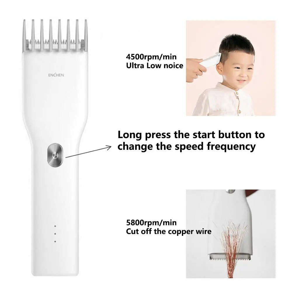 Boost Electric Hair Clipper, Professional Cordless Fast Type-C Charging Ceramic Haircut Machine, Hair Trimmer For Men Adult, ENCHEN