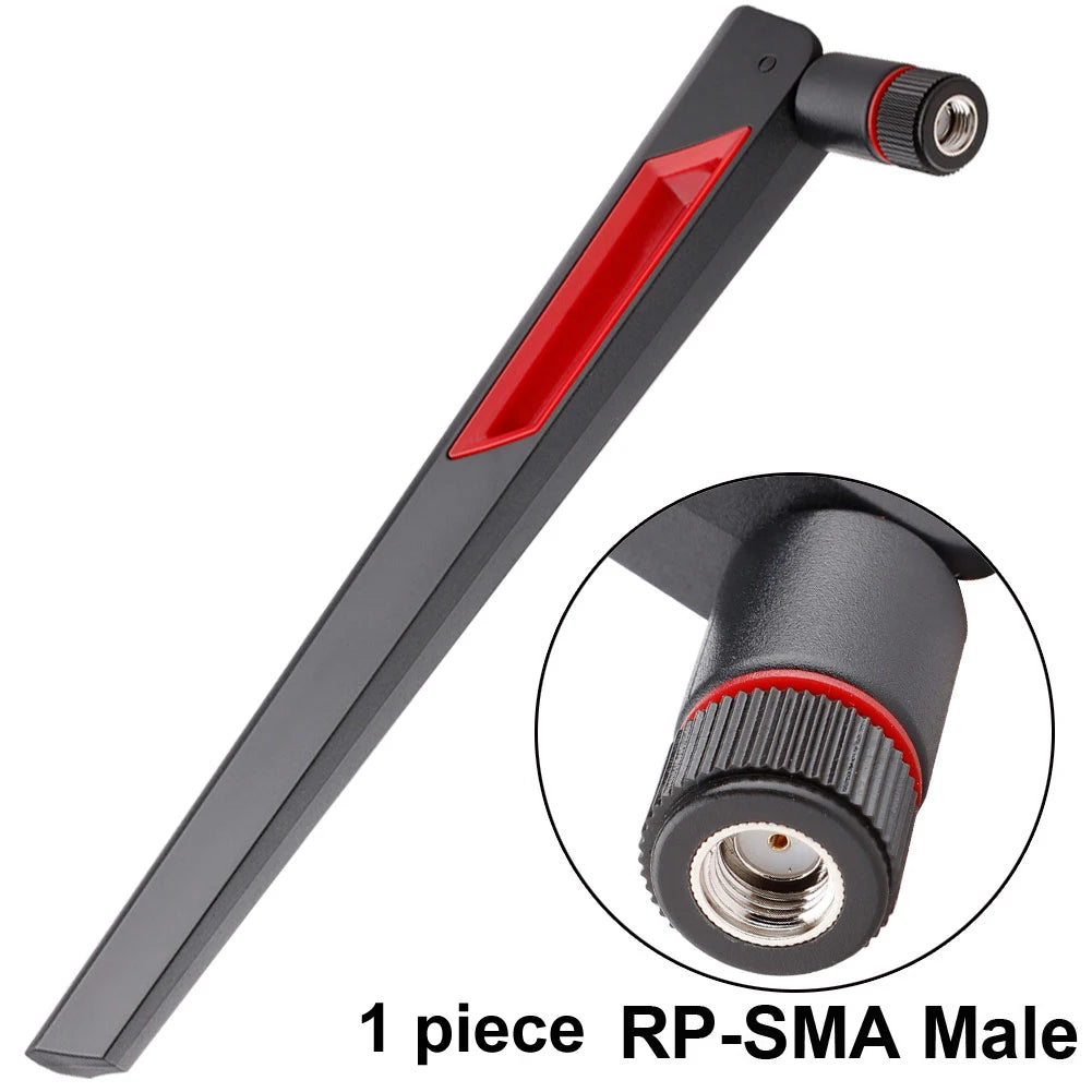 12dBi Dual Band WiFi Antenna, 2.4G 5G 5.8GHz, SMA Male/ RP-SMA Male Universal Antenna, Amplifier, WLAN Router Signal Booster