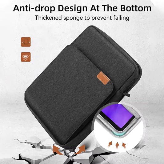 Bolsa de mano para portátil MacBook Air y Pro de 11, 12 y 13 pulgadas, impermeable, para tabletas de 9 a 13 pulgadas, con múltiples bolsillos