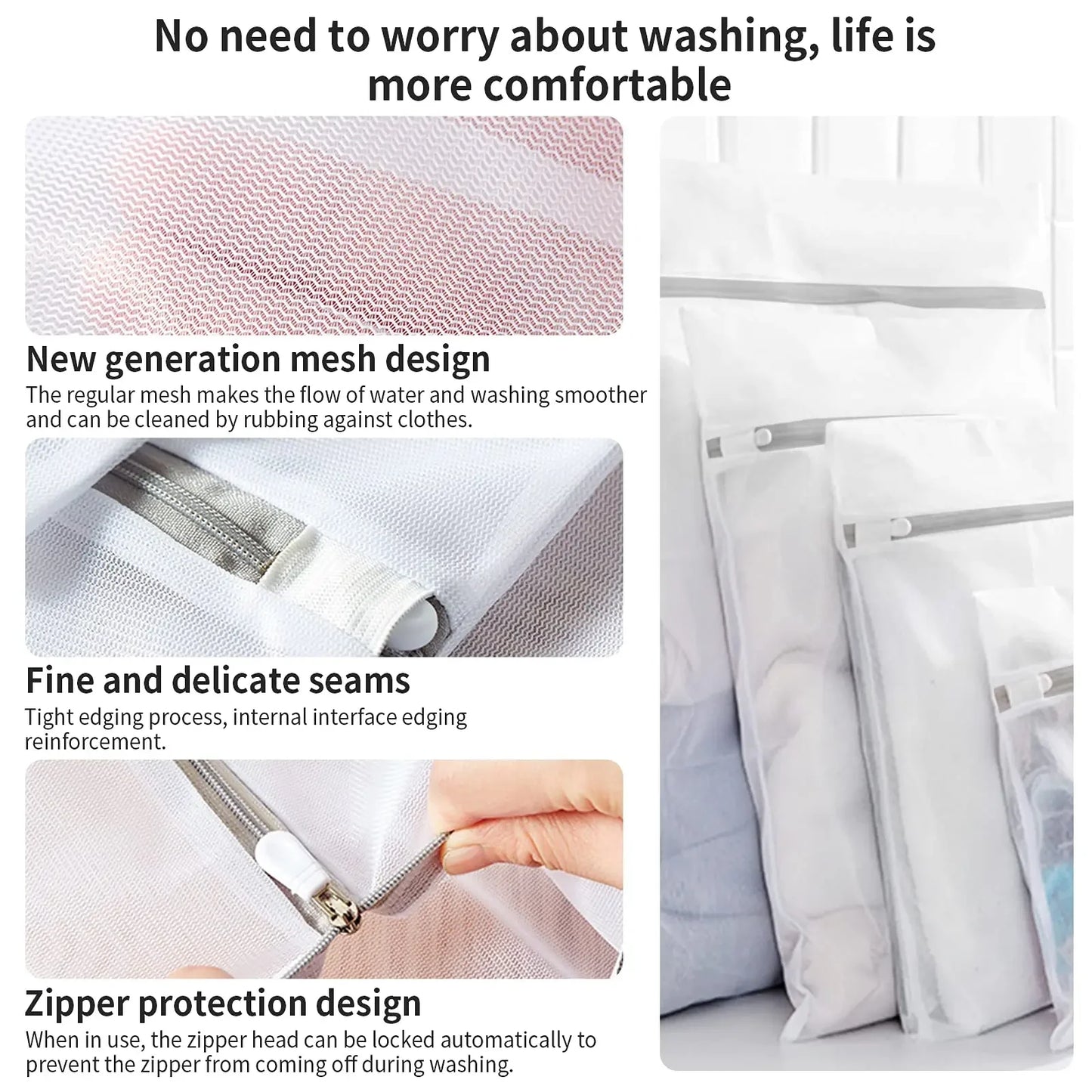 Fine Net Laundry Bag, Clothing Care Washing Machines Dirty Laundry Basket, Travel Shoes Mesh Bags, Woman Bra Clothes Organizer