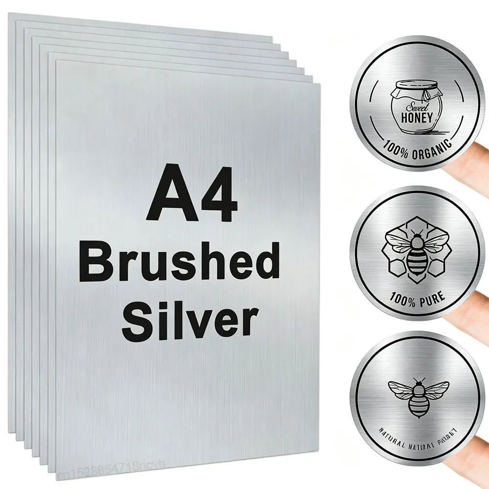 100% Transparent Printable Vinyl Sticker Paper A4 Vinyl Printing Paper for Inkjet Printer DIY Label Sticker Self Adhesive Paper