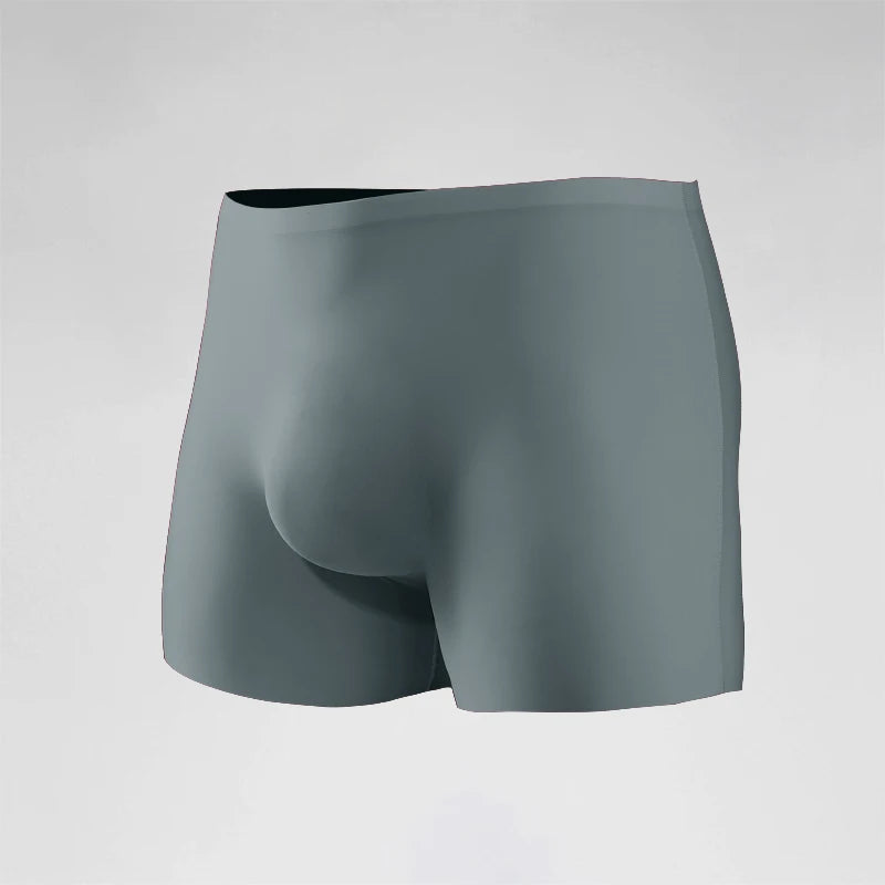 Men's Underwear, Men's 3D Stamping Ice Silk Boxers, Seamless Thin Boxers, Lengthened Sports Summer Shorts