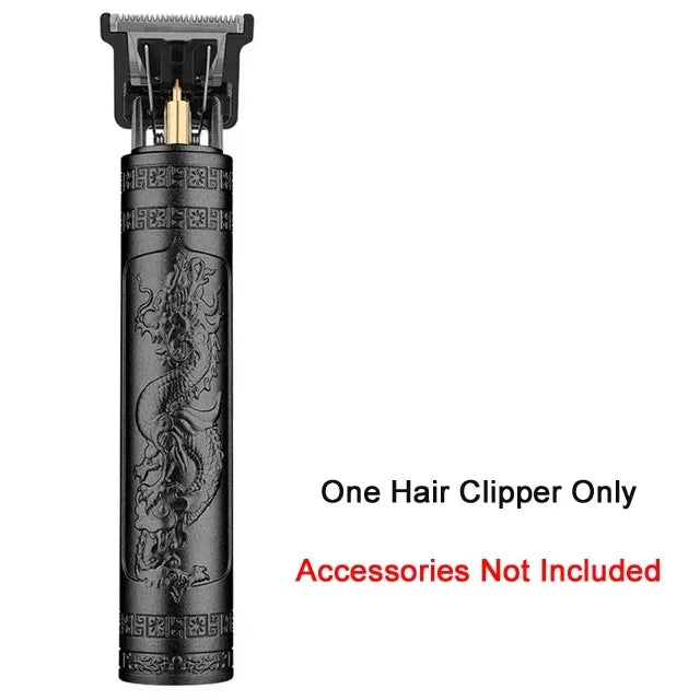 Electric Hair Clipper for Men Professional Barber Shaver Beard Trimmer Dragon Buddha Design Body Hair Cutting Machine USB