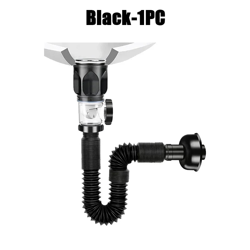 Universal Bathroom Washbasin Anti Blockage Drain Pipe Flexible Stretchable Deodorant Strainer Pipeline Accessories