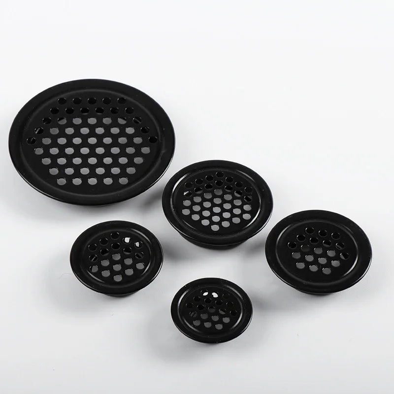 1Pc, Round Stainless Steel  Ventilation Cover, Louver Air Vent Grill Mesh Hole Cover For Wardrobe Cabinet, Furniture Accessories