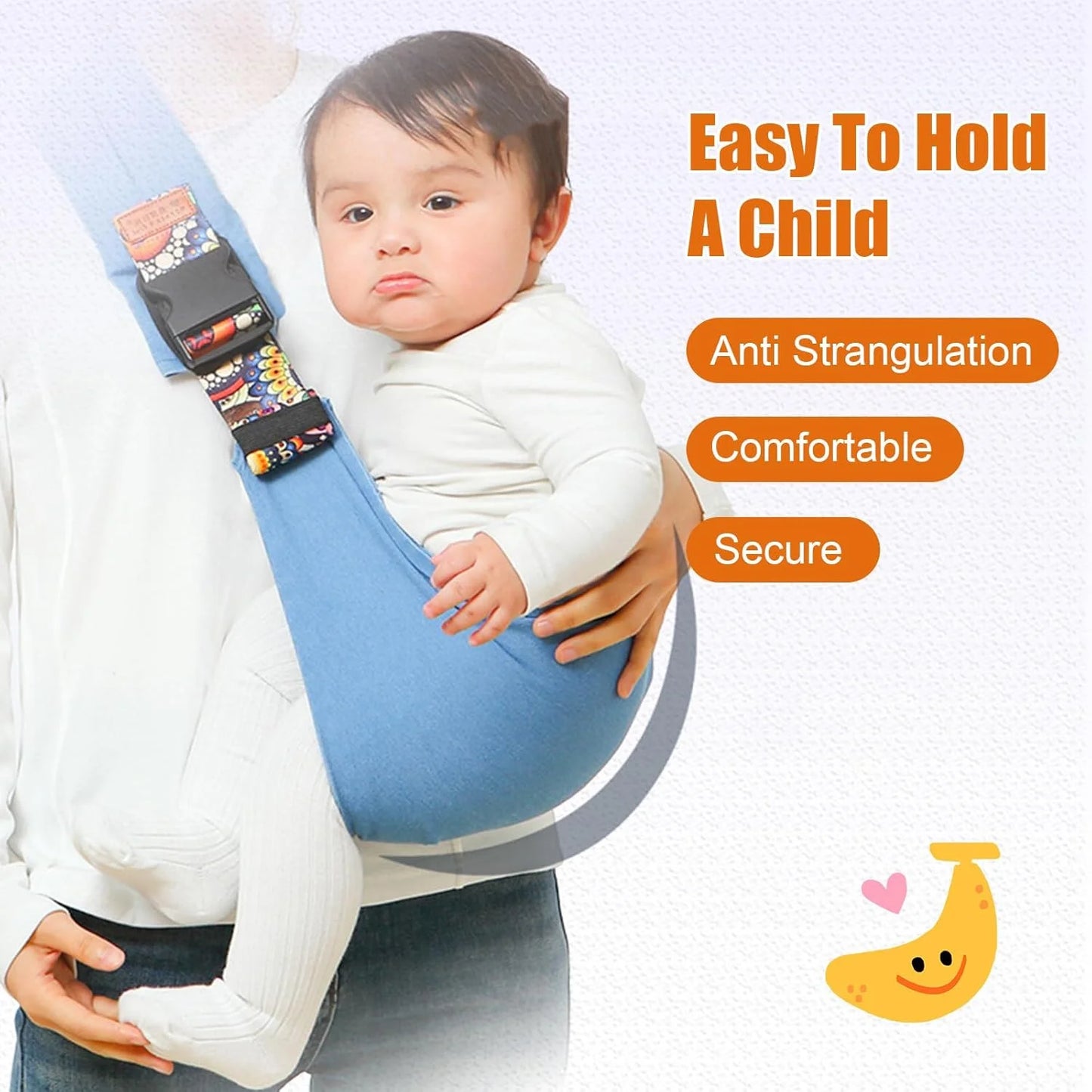 Portable Baby Carrier Wrap, Toddler Accessories, Multifunctional Strap Infant Bag, Adjustable Shoulder Baby Carriers Sling for Kids