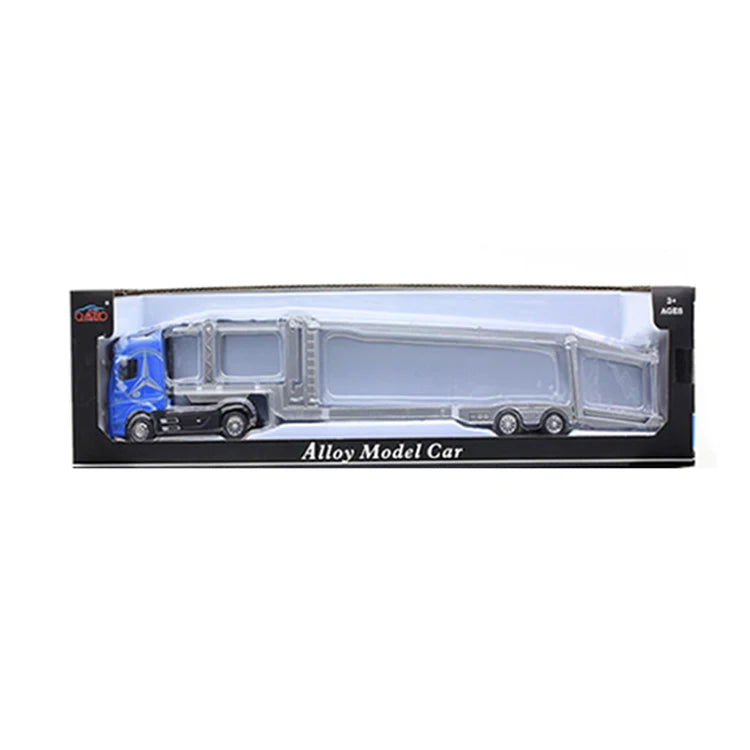 1:50 Diecast Alloy Truck Head Model Toy, Container Truck Pull Back With Light Engineering, Transport Vehicle Boy Toys For Children