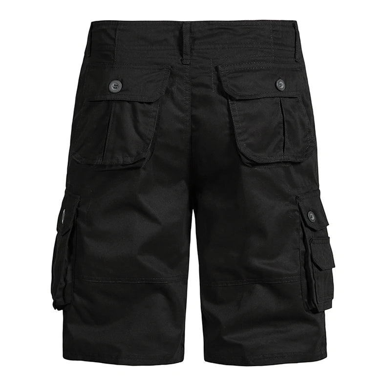 Men's Shorts Loose Large Size Multi-Pocket Overall, Summer Cotton Comfortable Nickel Pants, Outdoor Casual, Sports Beach Pants