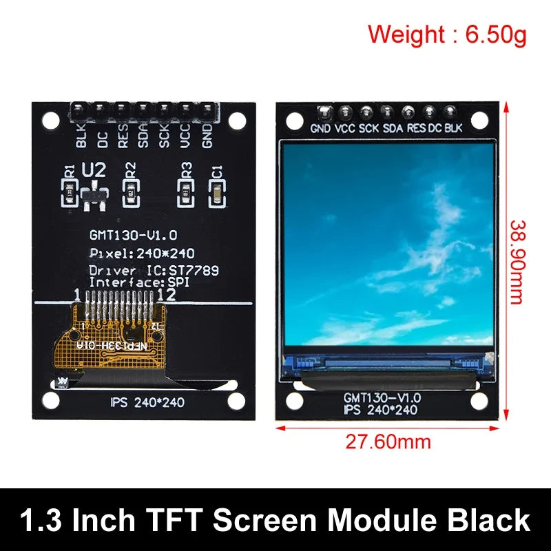 TZT 1.77/2.0/2.4/2.8 Inch TFT Color Screen LCD Display Module Drive ST7735 ST7789 Interface SPI 128*128 240*320