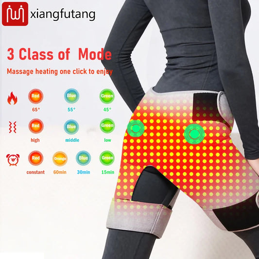 Red Light Heating Hip Protector with Hip Massager Relieves Hip Pain Promotes Blood Circulation Muscle Relaxation