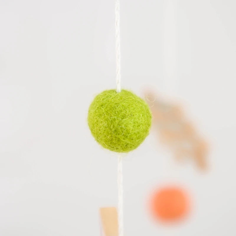 Newborn Baby Rattles Toys, 0-12 Months Soft Felt Whale Bed Bell Infant Mobile Crib Hanging Musical Carousel Toy, Boys Girls Gift