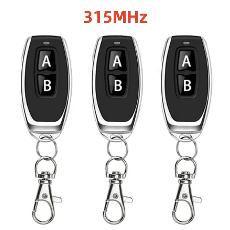 Wireless 433/315MHz RF Remote Control Copy Code 2 Buttons for Garage Door Gate Opener, Home Automation, Car Alarm
