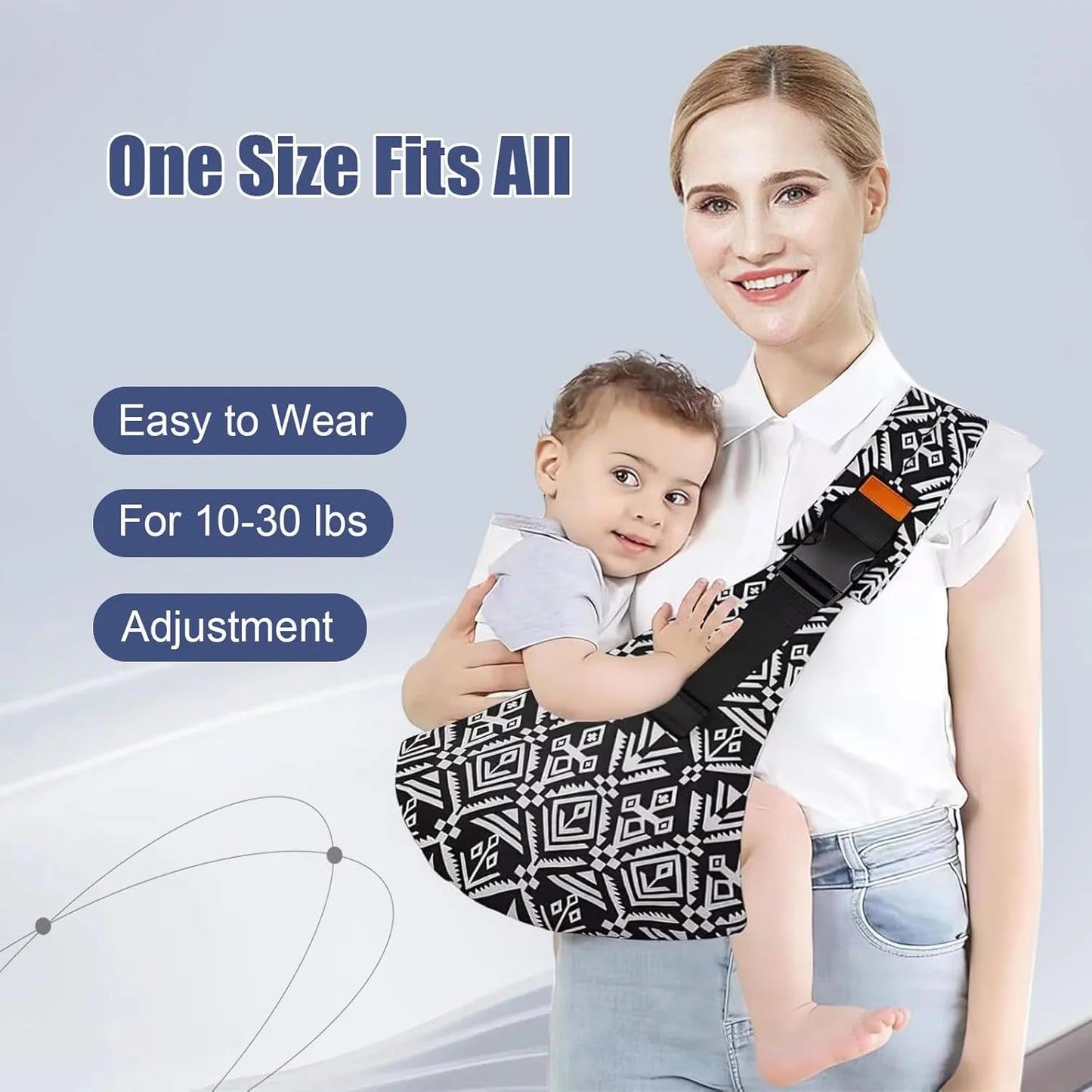 Portable Baby Carrier Wrap, Toddler Accessories, Multifunctional Strap Infant Bag, Adjustable Shoulder Baby Carriers Sling for Kids
