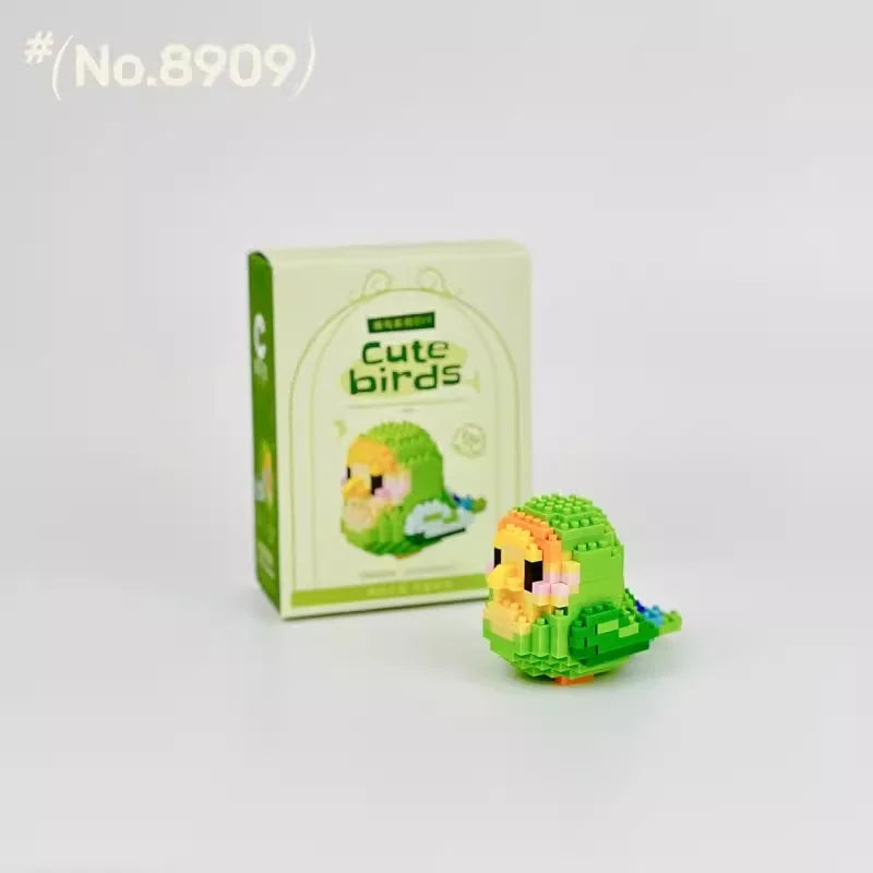 Moe Bird Series Building Block Toys Assembly, Tabletop Ornaments, Children's Educational Toys, Suitable for Boys and Girls, Christmas Gift