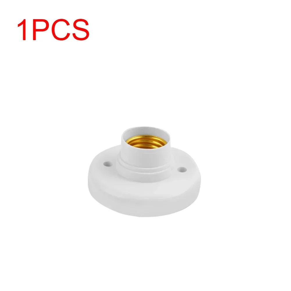 1-20Pcs, 220V E27 Screw Lamp, Stand Light Bulb Socket Holder Adapter Base, Cap Socket White Ceiling Light Lamp Bulb Fixing Base