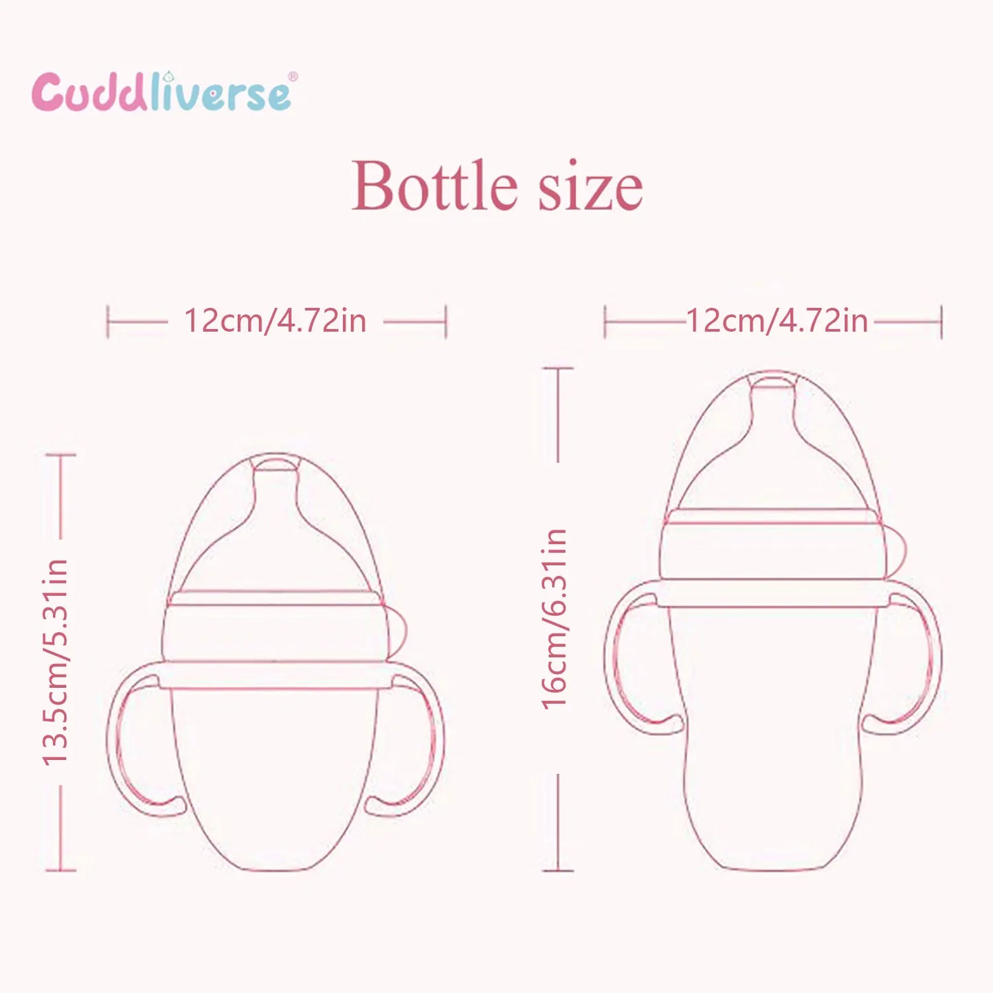 New 0-36 months baby nano-silicone bottle, 240ml 150ml Baby Bottle with handle Breastmilk-like design Soft milk pulling