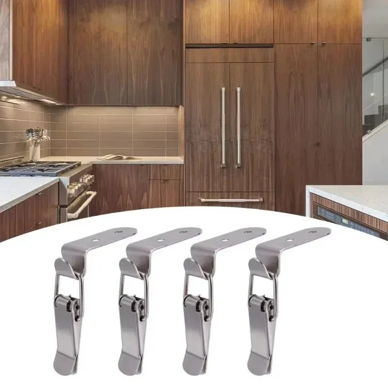 90° Duck-mouth Buckle Lock, Wooden Boxes, Hardware Closure Hasps, Snap Lock Clamp Quick Release Latch for Suitcase Drawers Cabinet