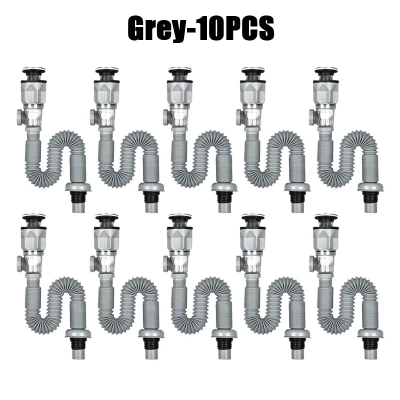 Universal Bathroom Washbasin Anti Blockage Drain Pipe Flexible Stretchable Deodorant Strainer Pipeline Accessories