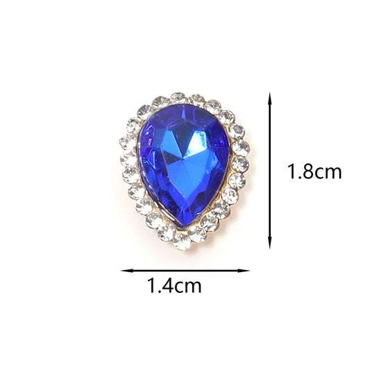 14x18mm Sunflower Sewing Claw Rhinestones Crystals Glass Beads Buttons Stones Sew On Rhinestone for Clothes Sewing Accessories