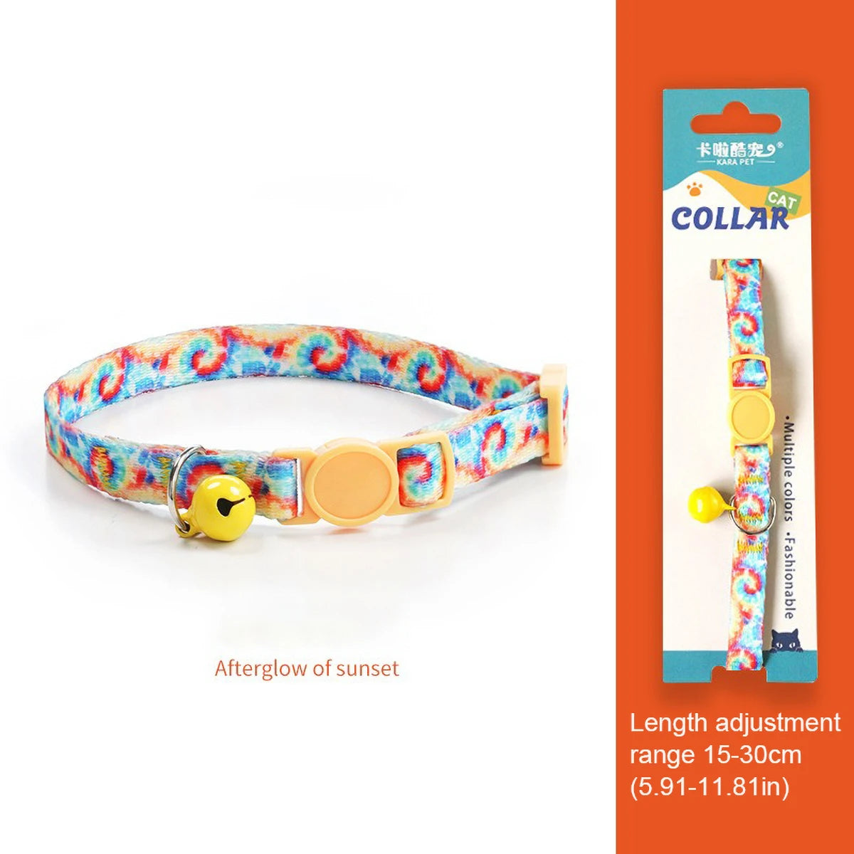 Cute Cat Weaving Necklace with Small Bell Design, Anti-Suffocation Cat Collar Adjustable 15-30cm Comfortable Soft nylon material
