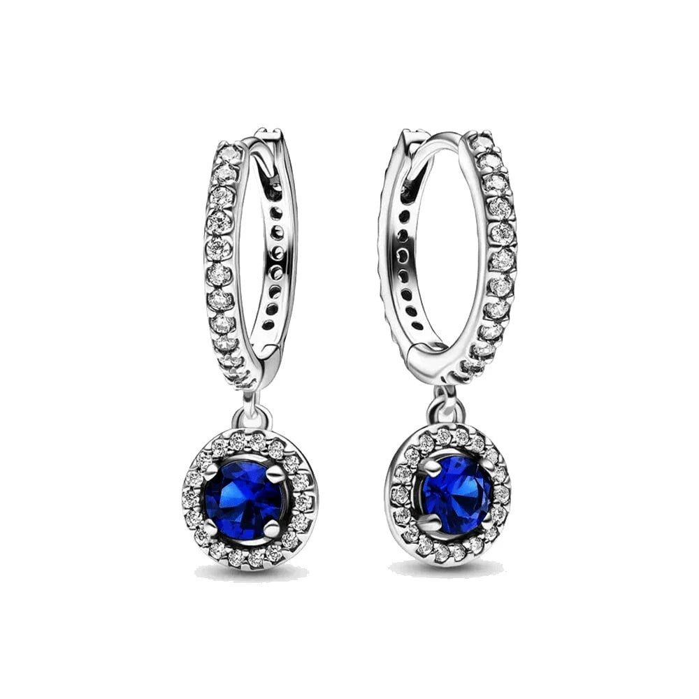 New S925 Silver Colored Zircon Necklace Earrings Suitable for Valentine's Day, Mother's Day, Anniversary Gift DIY Charm Jewelry