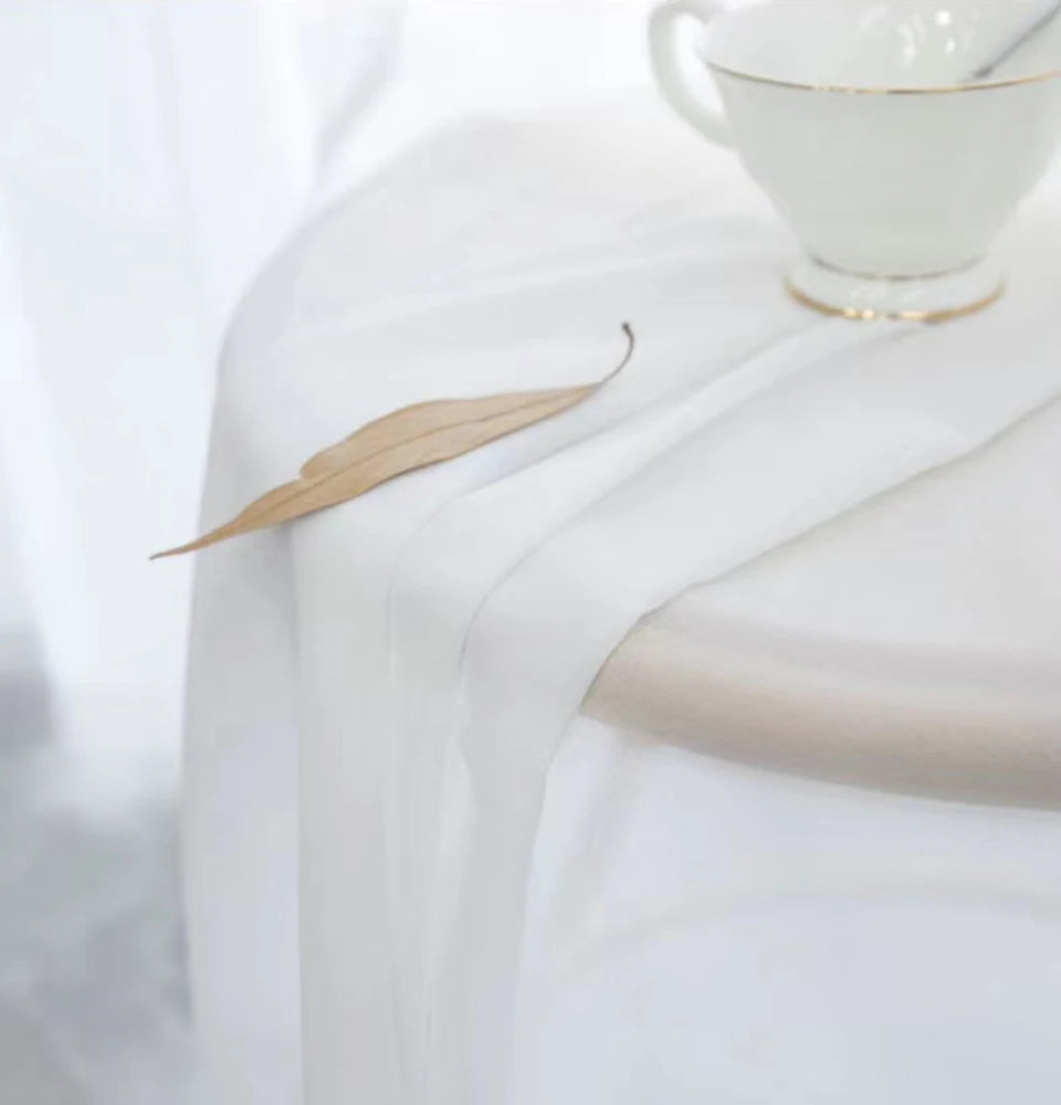 Solid White Tulle, Luxurious Chiffon Sheer Window Curtains For Living Room, Modern Voile Organza Drapes Bedroom Decoration, ASAZAL