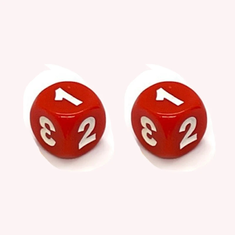 Number 1 2 3 123 D6 14mm, Acrylic Dice 6-sides Dices For Board Game, Cubes, 6 Colors, learning game accessories
