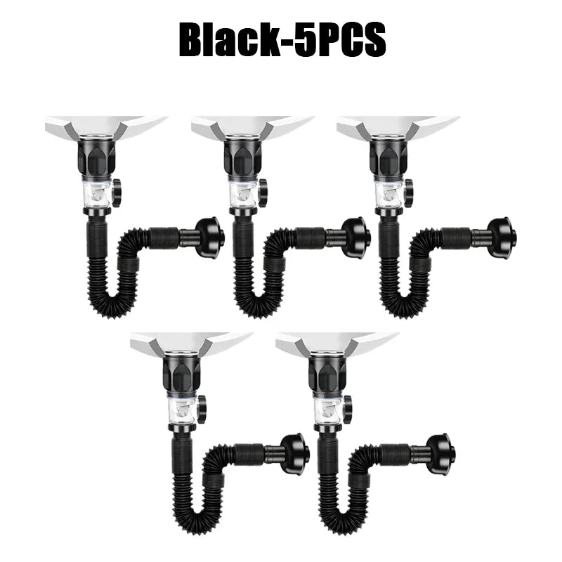 Universal Bathroom Washbasin Anti Blockage Drain Pipe Flexible Stretchable Deodorant Strainer Pipeline Accessories