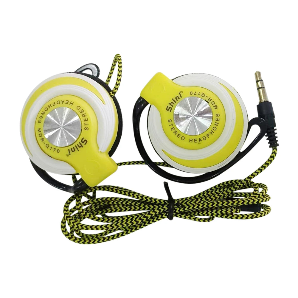 Q170 Universal 3.5mm Wired Headphones, HIFI Heavy Bass Headset, Over-ear Adjustable Ear Hook Earphones, Music Earphone